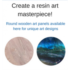 Round wooden art boards